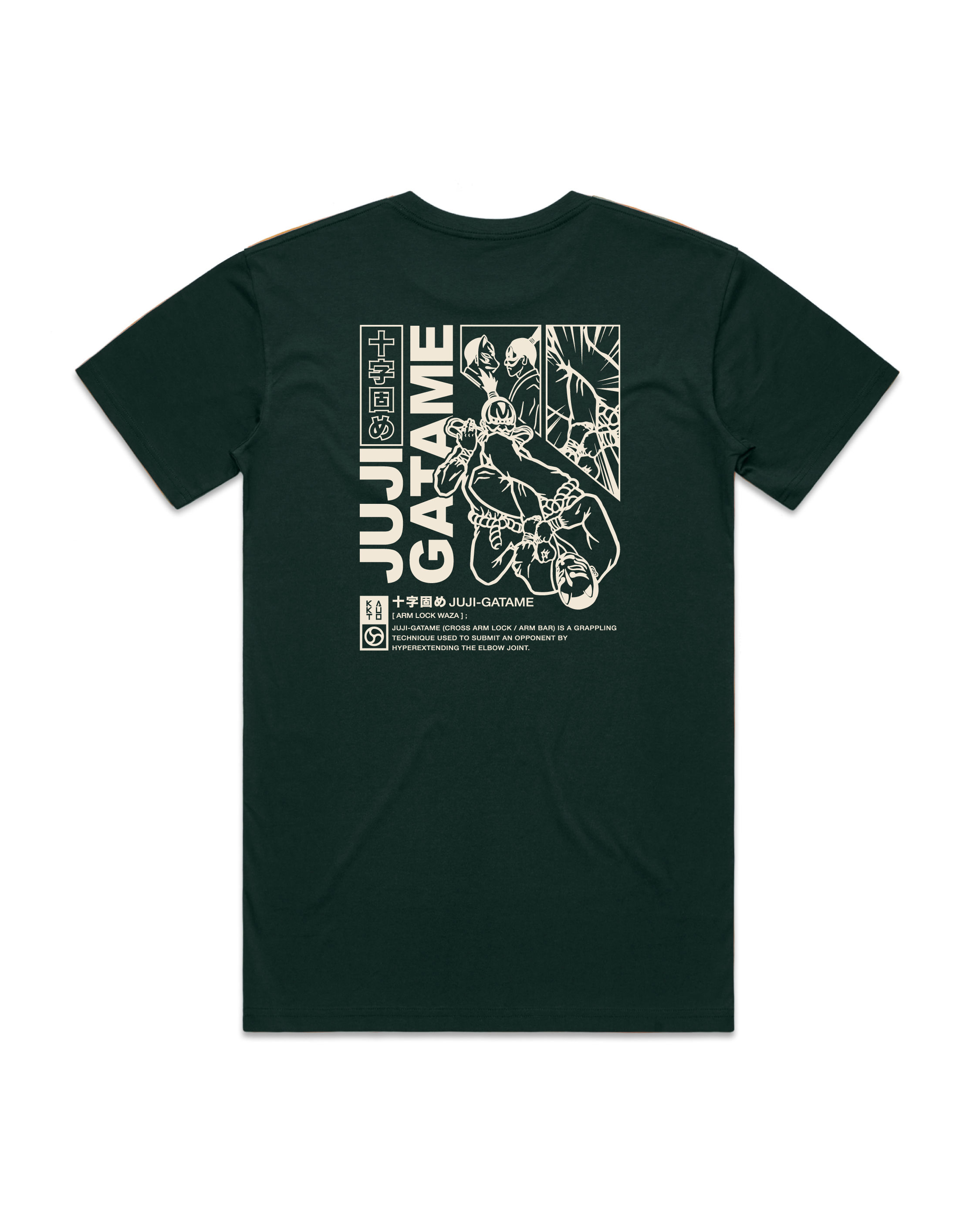 Juji Gatame armbar BJJ and Judo submission graphic t-shirt designed in Melbourne Australia