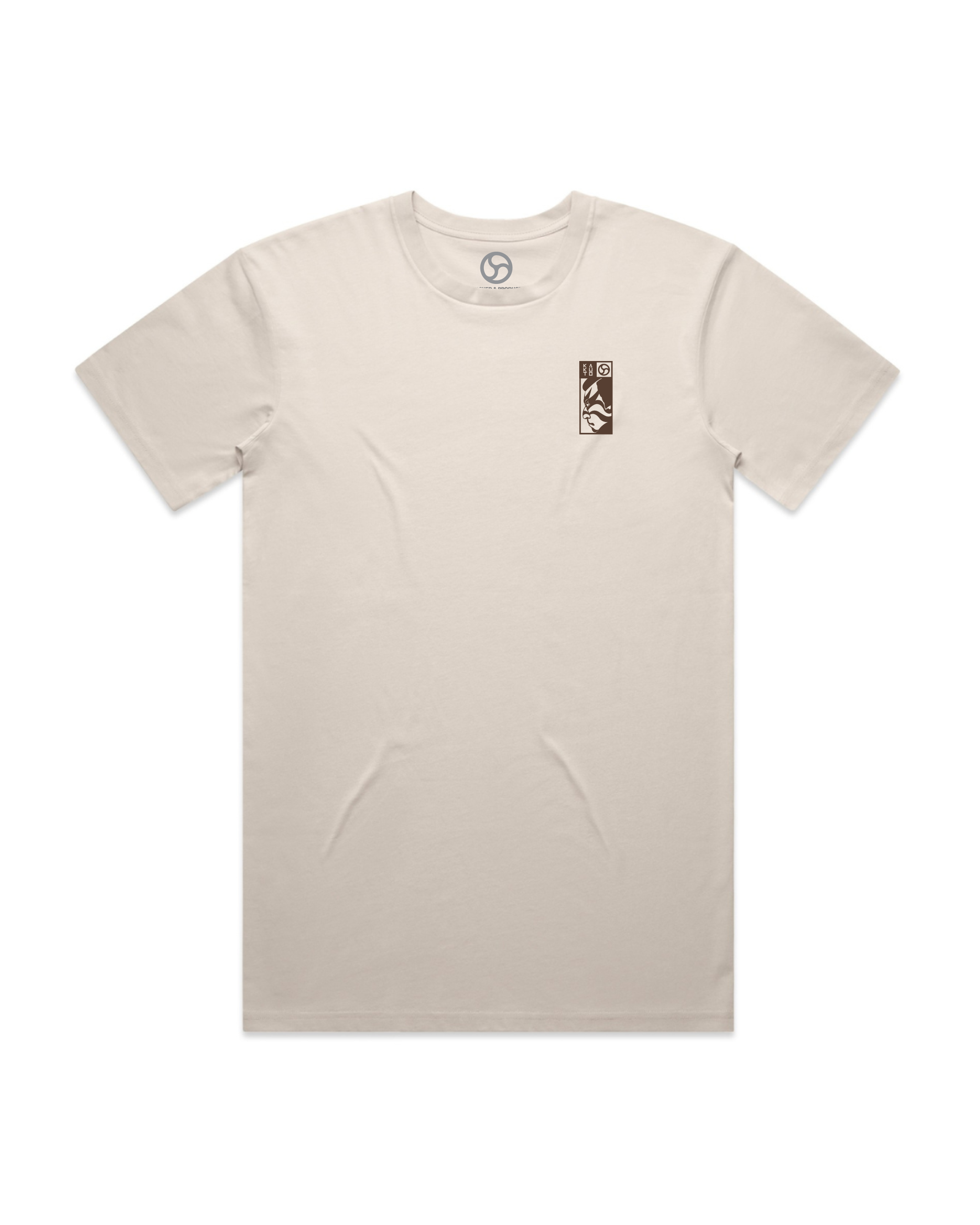 Kabuki Kamon Japanese theatre graphic t-shirt inspired by Kabuki masks designed in Melbourne Australia