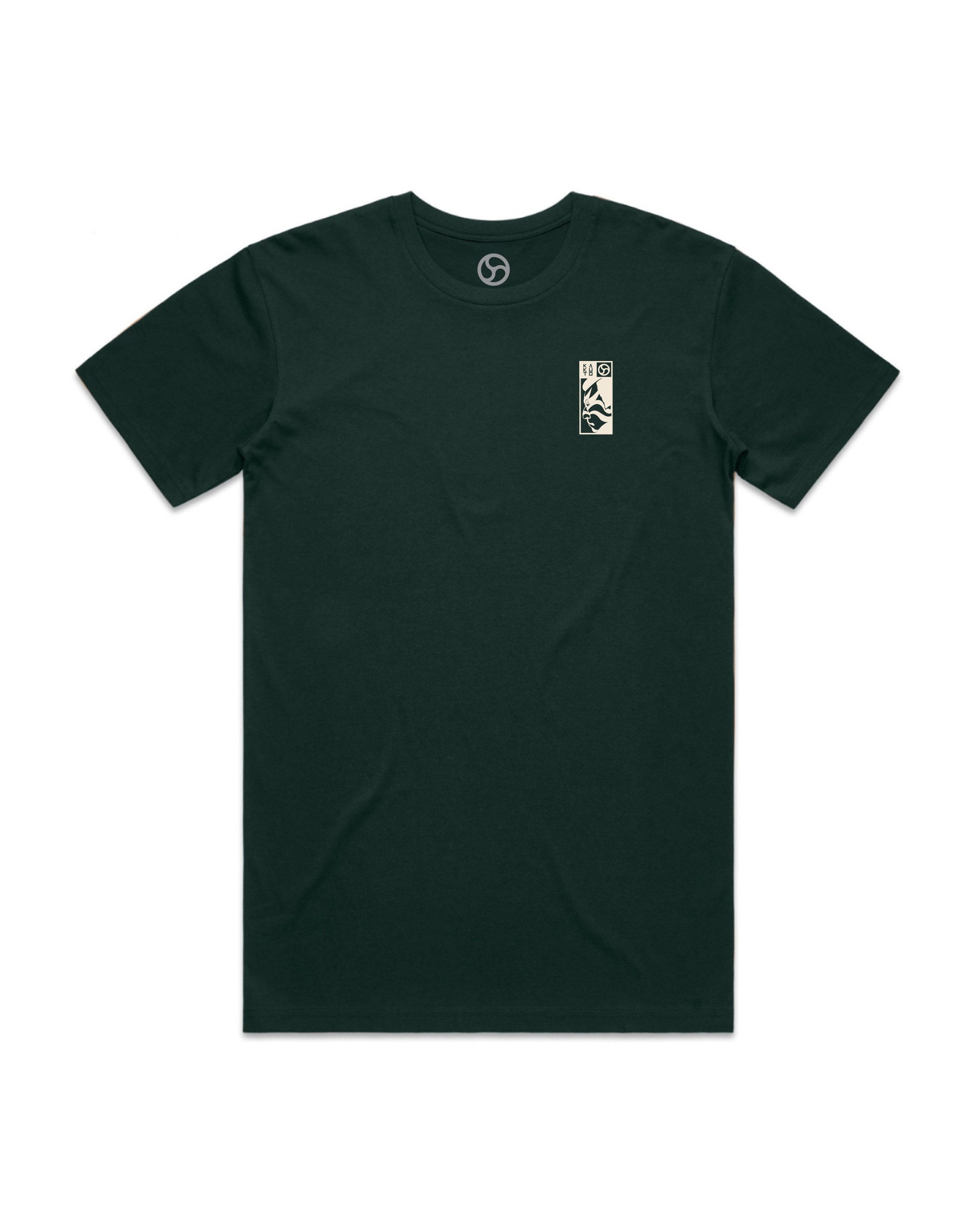 Kabuki Kamon Japanese theatre graphic t-shirt inspired by Kabuki masks designed in Melbourne Australia