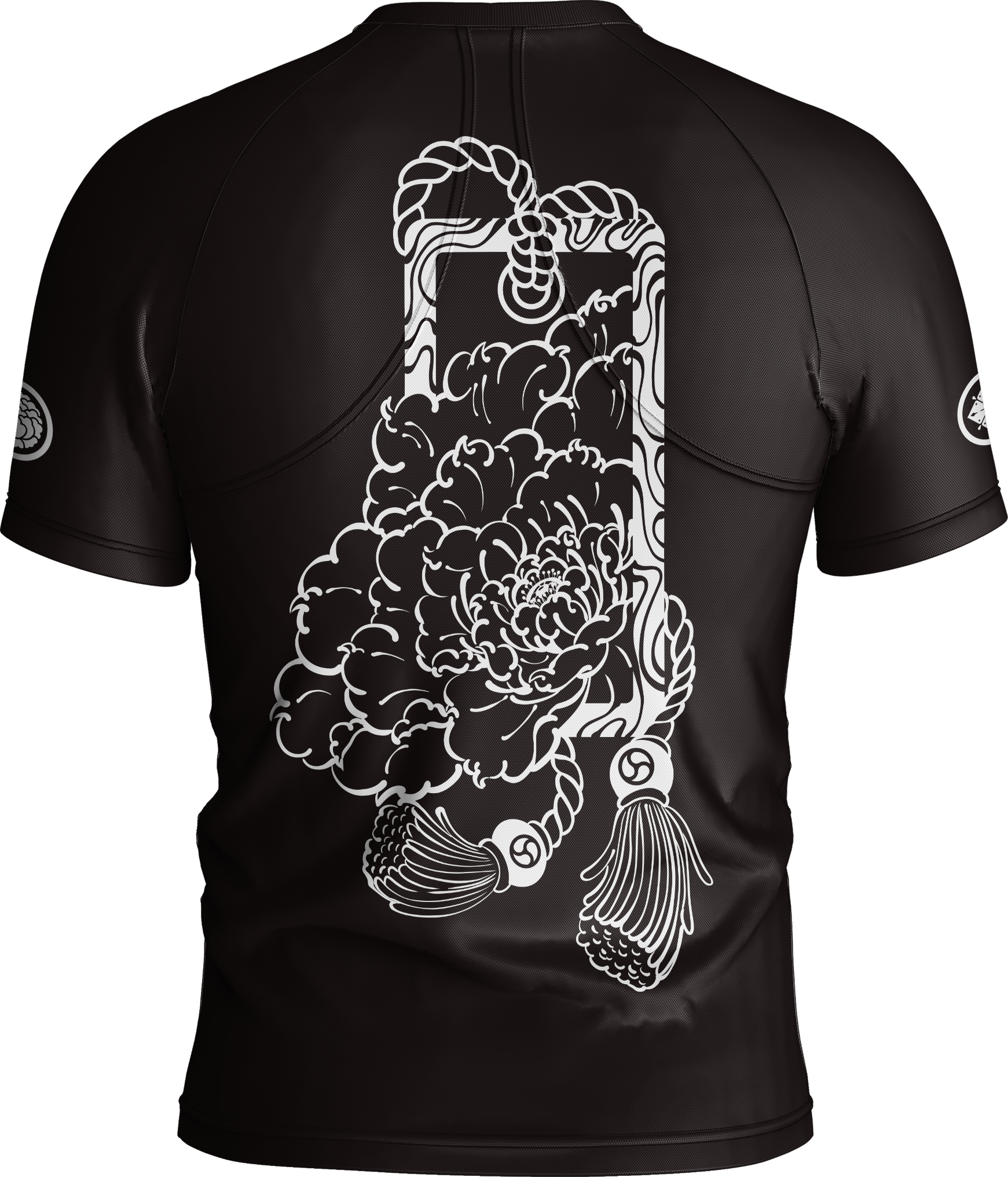 Warrior in a garden rash guard for bjj, mma and judo. High quality premium rash guard that is built to last.